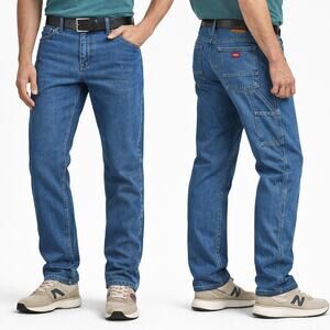 Dickies  Men's Relaxed Fit Carpenter Denim Jeans 100% Cotton Size 38 X 34